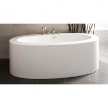 Wet Style BOV02-MB-COP-MA - Ove Bath 72 X 36 X 24 - Fs - Built In Mb O/F & Drain - Copper Conn - White Matte