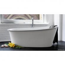 Wet Style BTP01-R-SB-COP-DA - Tulip Bath 64 X 34 X 25 - Fs  - Built In Sb O/F & Drain - Copper Conn - White Dual