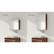Wet Style M7030ME-82-LED - Furniture ''M'' - Mirrored Cabinet 70 X 30 Height - Led Option - Mozambique