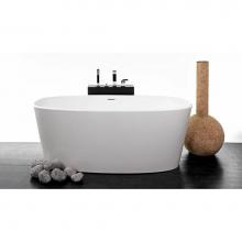 Wet Style BOV01-62-MB-COP-MA - OVE BATH 62 X 26 X 24.75 - FS - BUILT IN MB O/F and DRAIN - COPPER CONN - WHITE MATTE