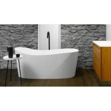 Wet Style BWA01-PCNT-COP-MA - Wave Bath 57 5/8 X 26 1/4 X 20 5/8 - Fs - Pc Drain & Nt O/F - Copper Con - White Matte