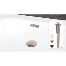 Wet Style DS02RF-O-SB - Dome Style Lav Drain With O/F - Pc - Satin Brass