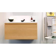 Wet Style ELR24WM-1 - Furniture Element Rafine - Vanity Wall-Mount 24 X 22 - 2 Drawers, Horse Shoe Drawers - Oak Natural
