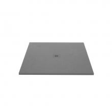 Wet Style DFL4848C-GT - Shower Base - Feel - 48 X 48 - Center Drain - Grey Concrete