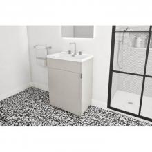 Wet Style STL2416D-5 - Furniture ''Stelle'' - Pedestal With Door 24 X 16 - Oak White