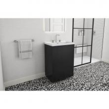 Wet Style STL2416-28 - Furniture ''Stelle'' - Pedestal No Door 24 X 16 - Lacquer Stone Harbour Grey M