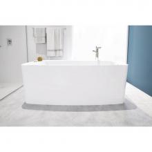 Wet Style BLB02-WHPC-COP-MA - Lab Bath 66 X 30 X 24 - Fs - Built In Pc O/F & Wh Drain - Copper Conn - White Matte