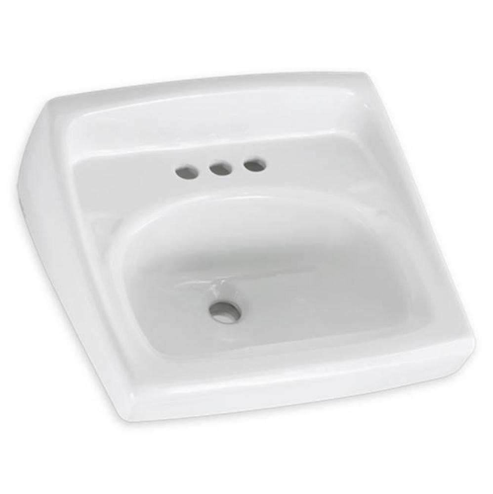 Lucerne Wall-Hung Sink for Exposed Bracket Support With 8-Inch Widespread