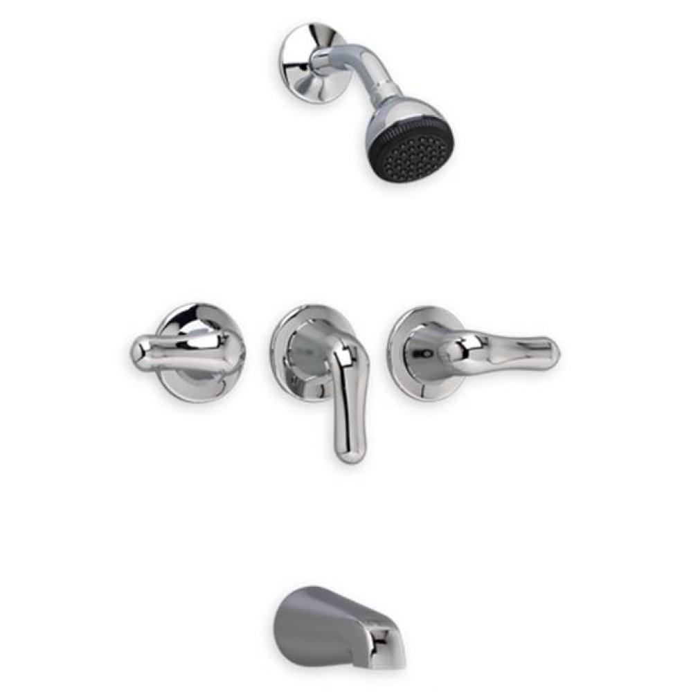 Colony® Soft 2.5 gpm/9.5 L/min 3-Handle Tub and Shower Valve and Trim Kit With Lever Handles