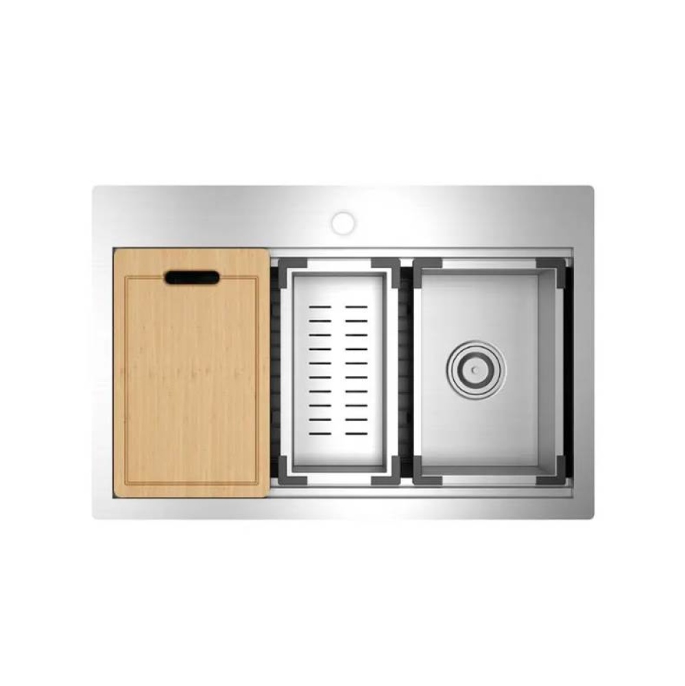 Chive® 33 x 22-Inch Stainless Steel Workstation Kitchen Sink