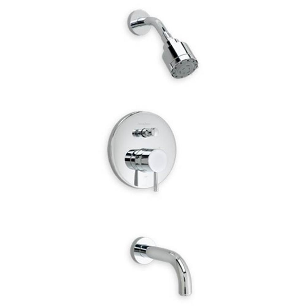 Serin® 2.5 gpm/9.5 L/min Tub and Shower Trim Kit With Rain Shower Head, Double Ceramic Pressu