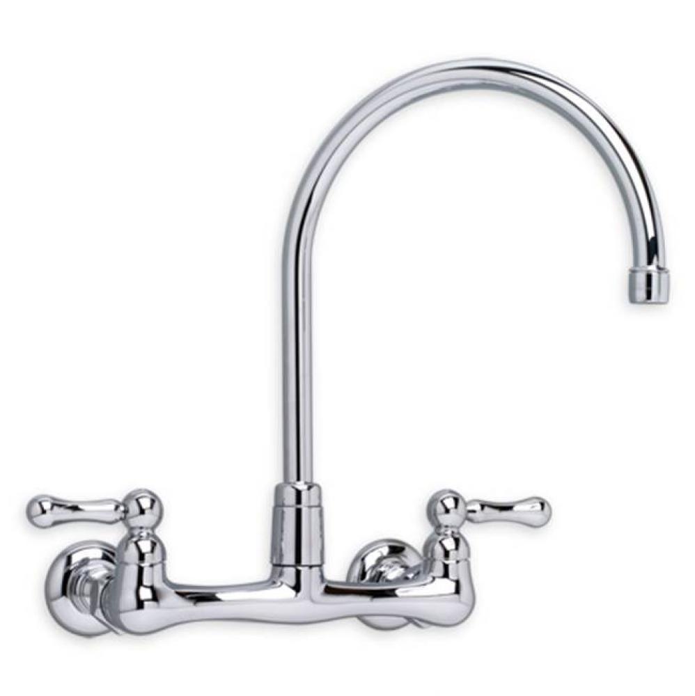 Heritage® Wall Mount Faucet With Gooseneck Spout and Lever Handles