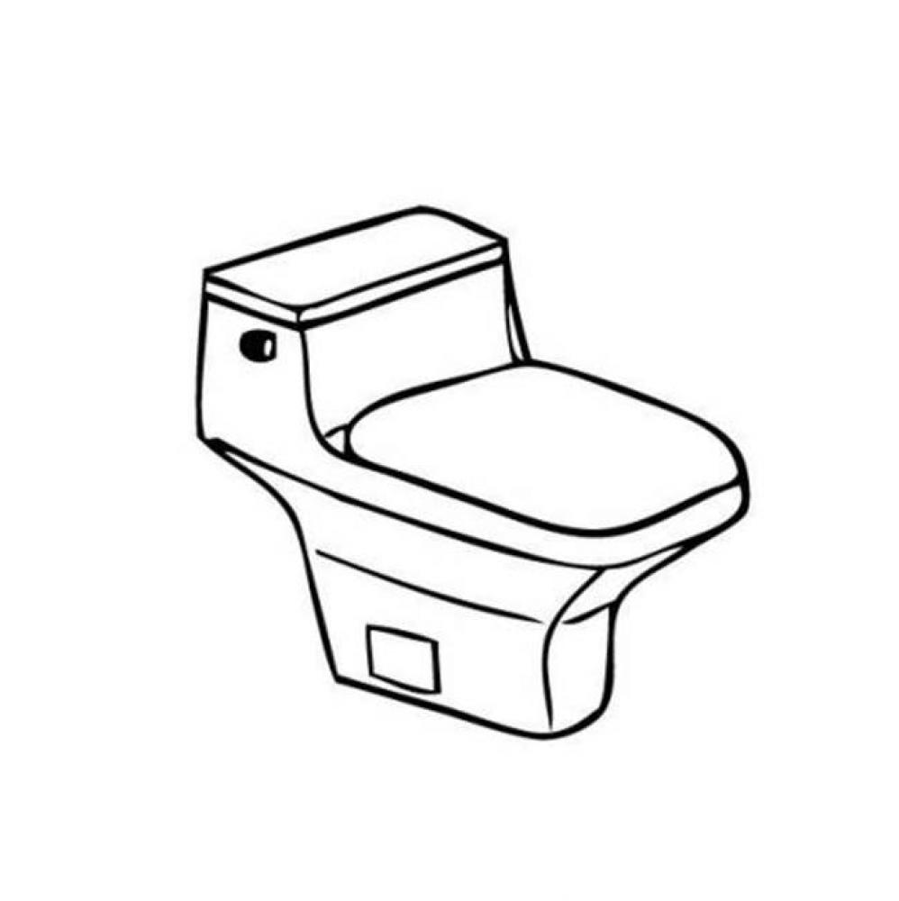 Ellisse One-Piece 1.6 GPF Toilet Left Hand Trip Lever Assembly