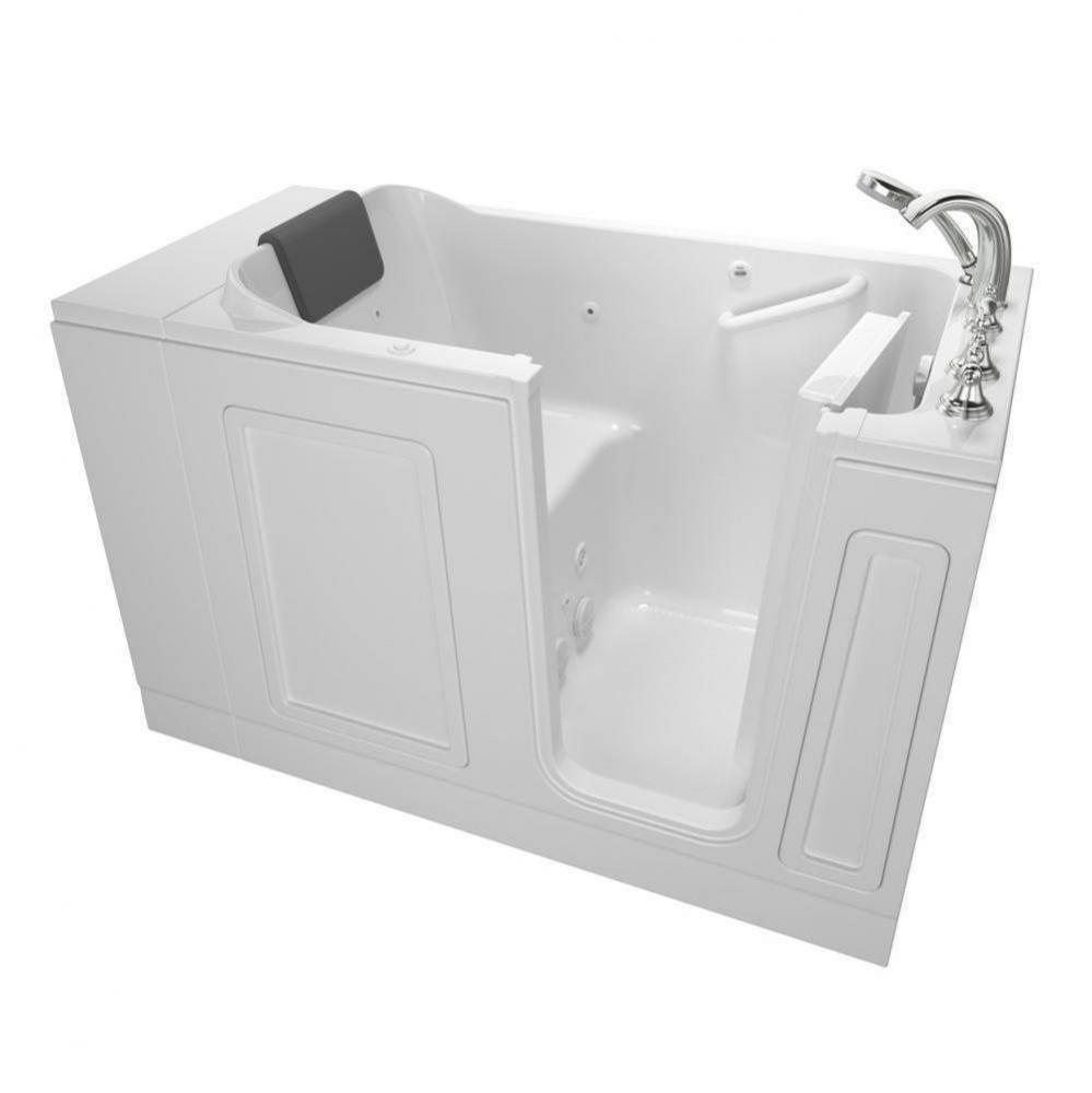 Acrylic Luxury Series 30 x 51 -Inch Walk-in Tub With Whirlpool System - Right-Hand Drain With Fauc