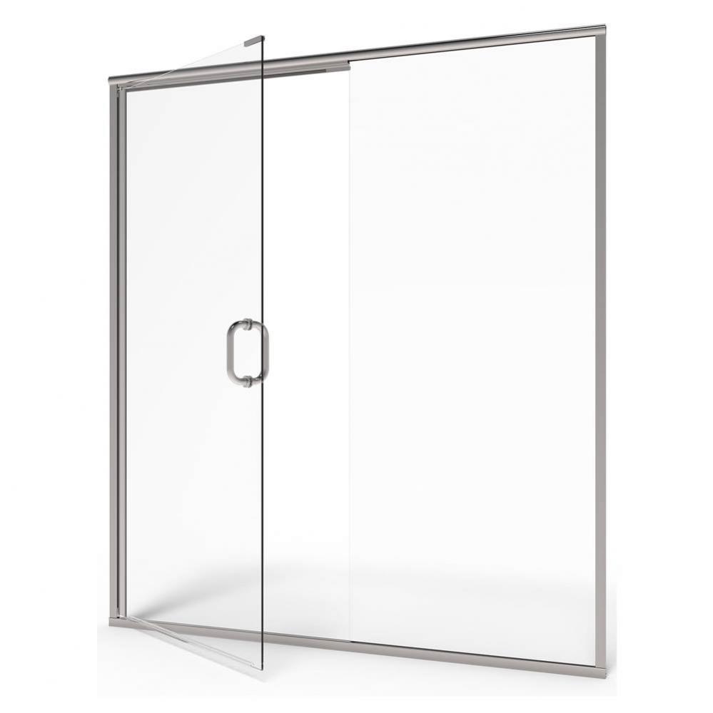 76-Inch Height Semi-Frameless Swing Door With Panel