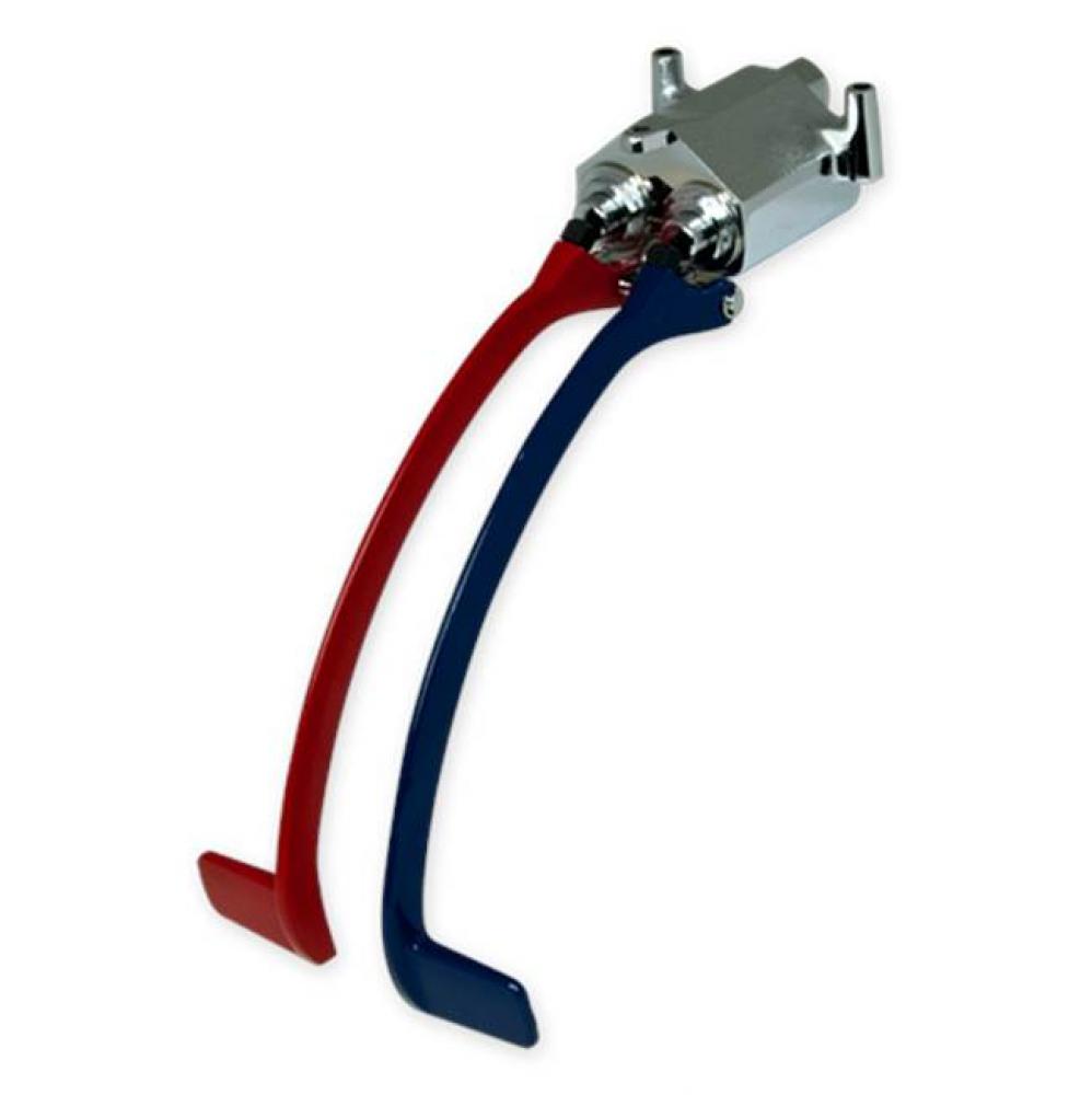 WALL MOUNT DOUBLE PEDAL VALVE W/LNG