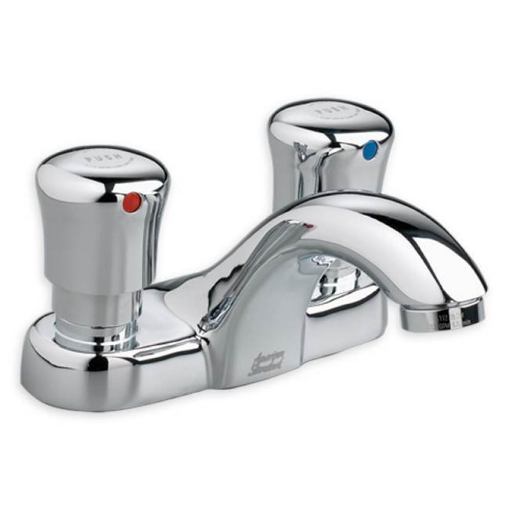 Metering 4-Inch Centerset 2-Handle Faucet 0.5 gpm/1.9 Lpf