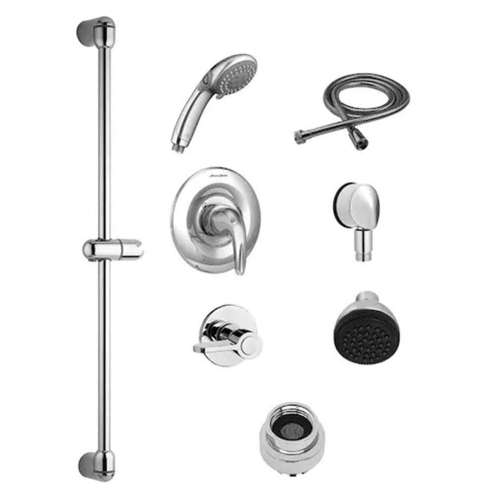 Commercial Shower System Trim Kit 2.5 gpm/9.5 Lpm With 36-Inch Slide Bar, Hand Shower and Showerhe