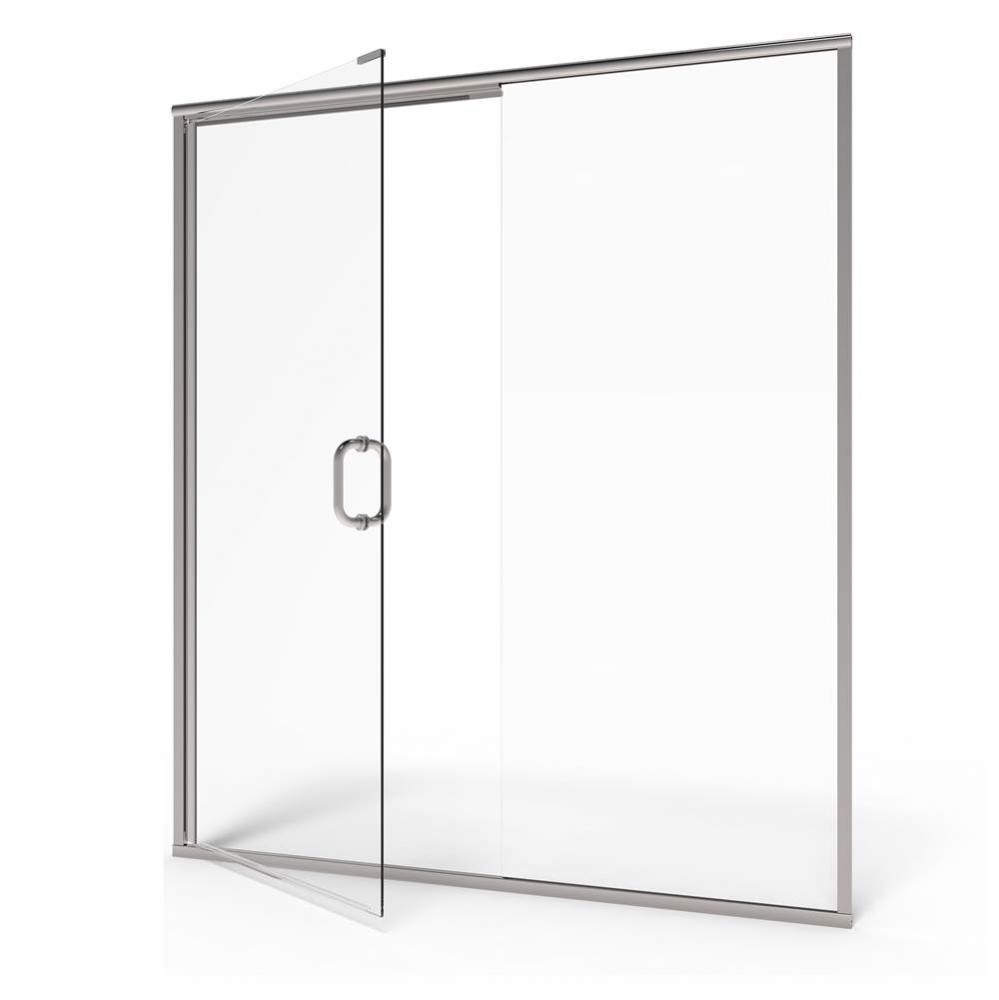 76-Inch Height Semi-Frameless Swing Door With Panel