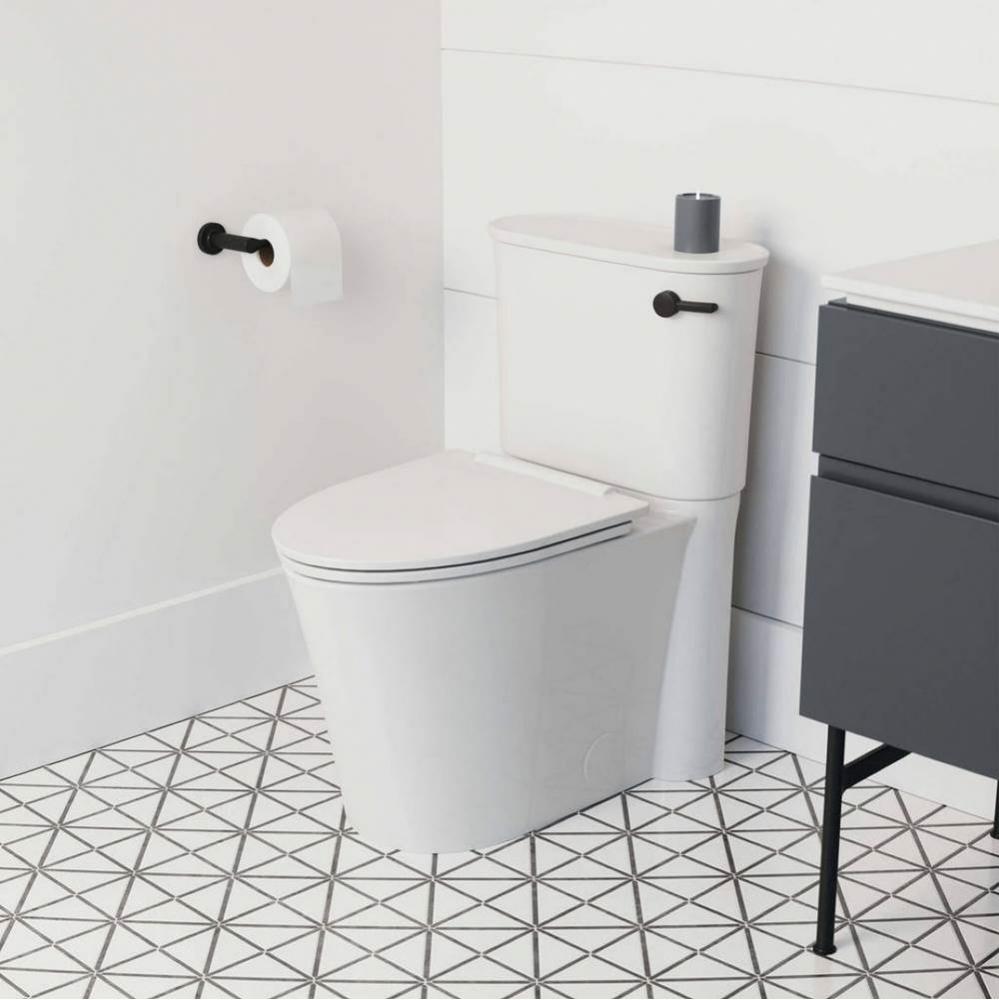 Studio S Concealed Trapway 1.28 GPF/4.8 LPF Right Trip Lever Chair Height Elongated-Front Toilet w