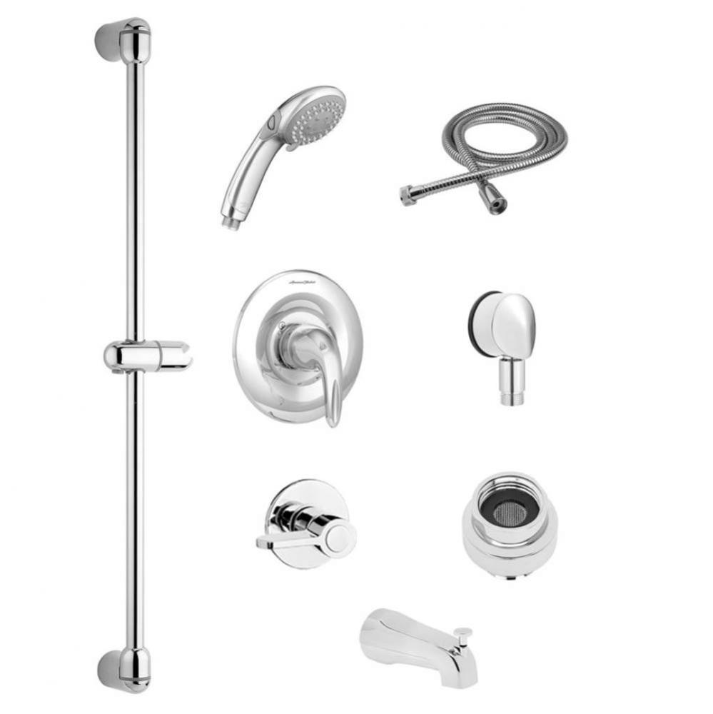 Commercial Shower System Trim Kit 2.5 gpm/9.5 Lpm With 36-Inch Slide Bar, Hand Shower and Tub Spou