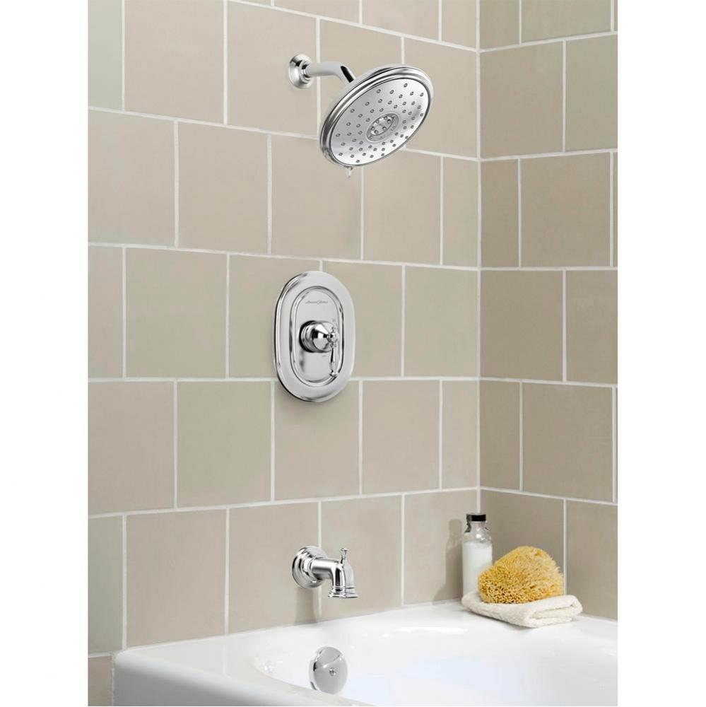 Quentin® 1.8 gpm /6.8 L/min Tub and Shower Trim Kit With Water-Saving Showerhead, Double Cera