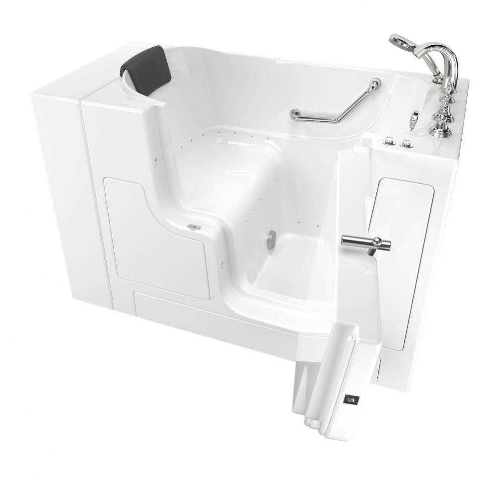 Gelcoat Premium Series 30 x 52 -Inch Walk-in Tub With Air Spa System - Right-Hand Drain With Fauce