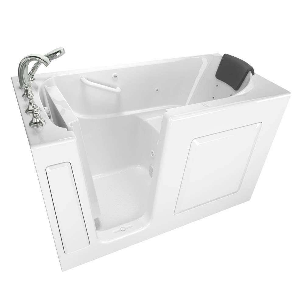 Gelcoat Premium Series 30 x 60 -Inch Walk-in Tub With Whirlpool System - Left-Hand Drain With Fauc