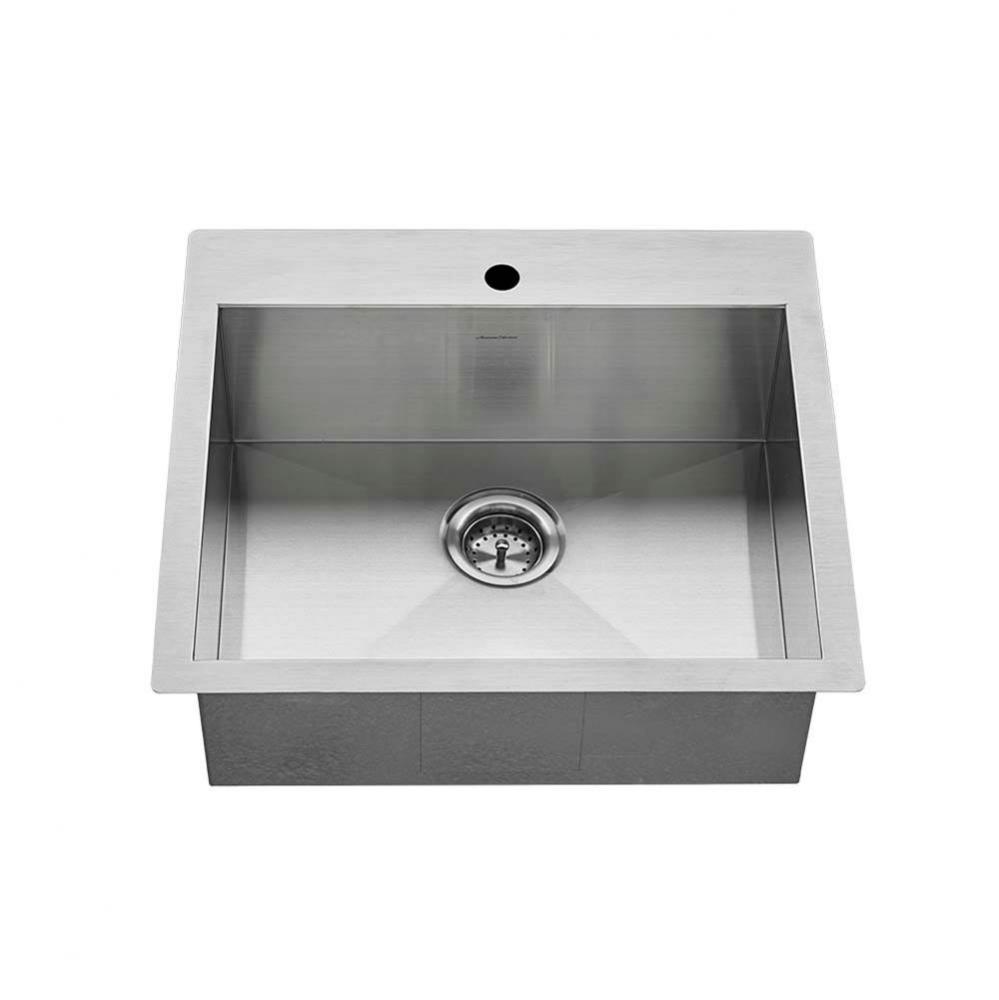 Edgewater® 25 x 22-Inch Stainless Steel 1-Hole Undermount Single-Bowl Kitchen Sink