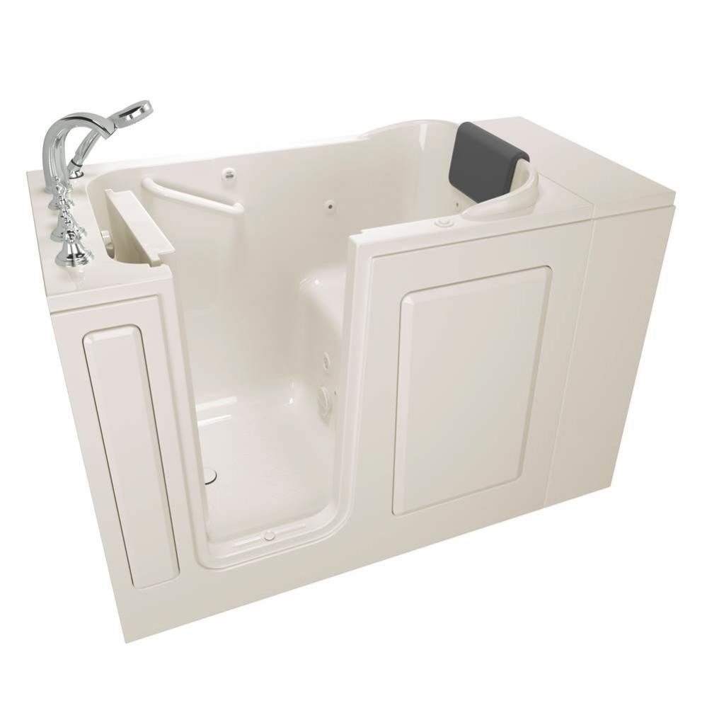 Gelcoat Premium Series 28 x 48-Inch Walk-in Tub With Whirlpool System - Left-Hand Drain With Fauce