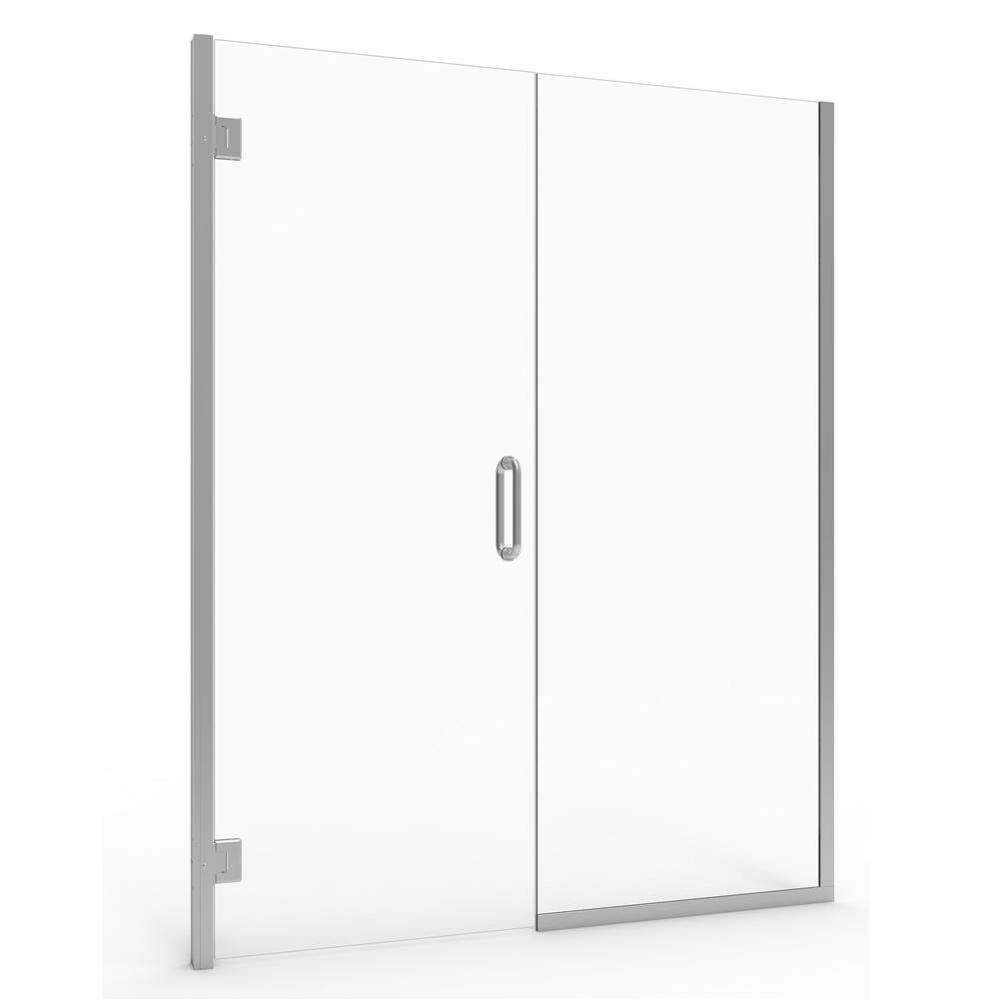 72-Inch Height Frameless Shower Door With Panel