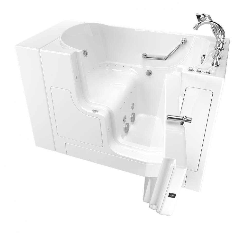 Gelcoat Premium Series 30 in. x 52 in. Outward Opening Door Walk-In Bathtub with Air Spa and Whirl