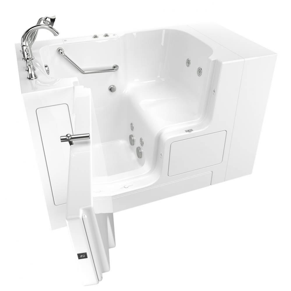 Gelcoat Premium Series 32 in. x 52 in. Outward Opening Door Walk-In Bathtub with Whirlpool system