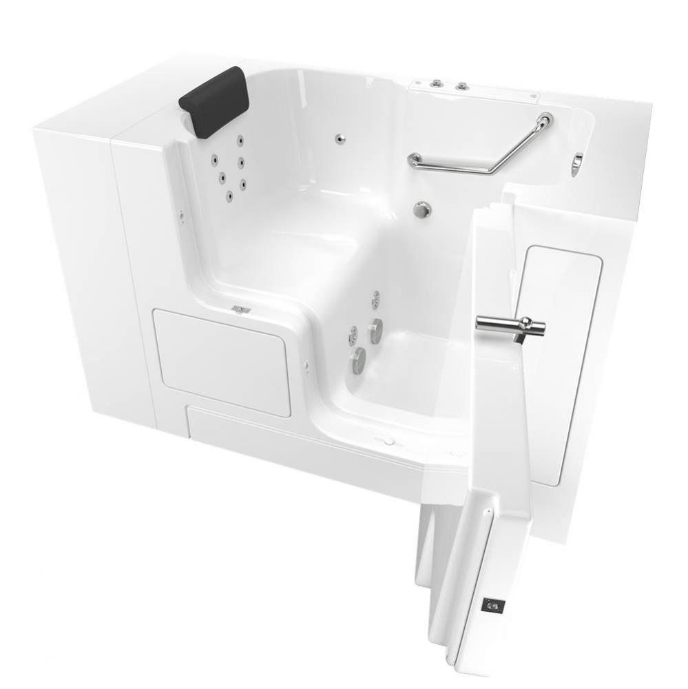 Gelcoat Premium Series 32 x 52 -Inch Walk-in Tub With Whirlpool System - Right-Hand Drain