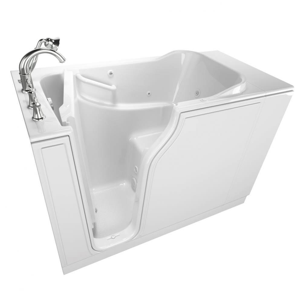 Gelcoat Value Series 30 x 52 -Inch Walk-in Tub With Whirlpool System - Left-Hand Drain With Faucet