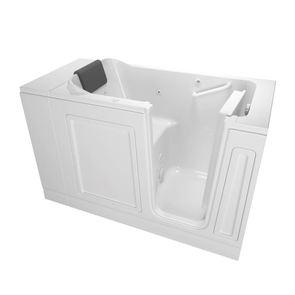 Acrylic Luxury Series 28 x 48-Inch Walk-in Tub With Whirlpool System - Right-Hand Drain