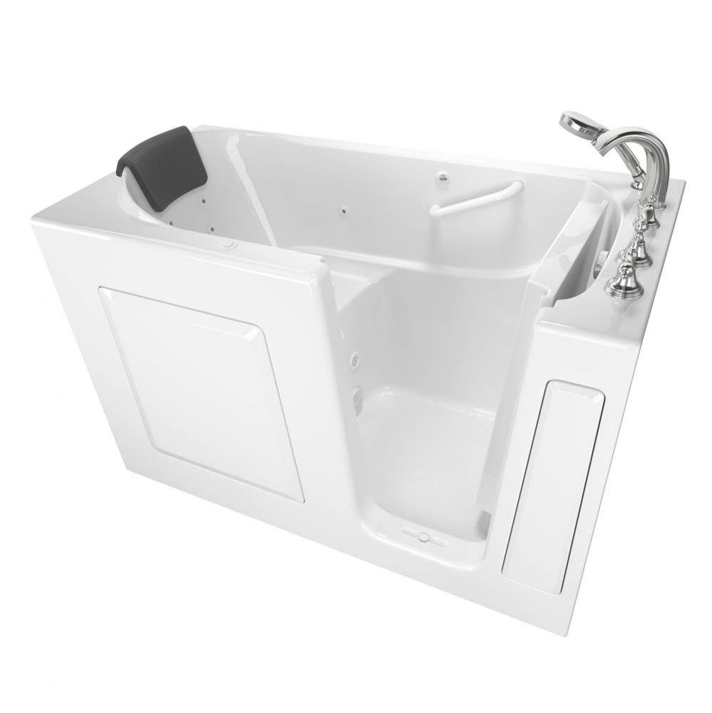 Gelcoat Premium Series 30 x 60 -Inch Walk-in Tub With Whirlpool System - Right-Hand Drain With Fau