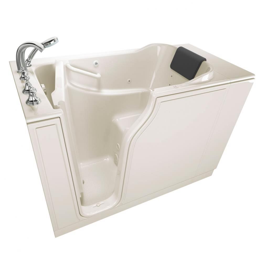 Gelcoat Premium Series 30 x 52 -Inch Walk-in Tub With Whirlpool System - Left-Hand Drain With Fauc