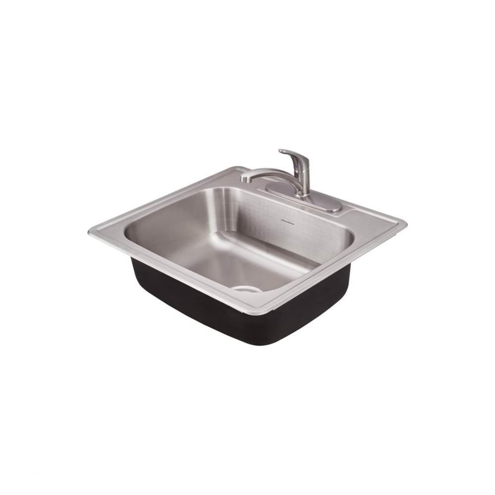 Colony® 25 x 22-Inch Stainless Steel Single Bowl ADA Kitchen Sink With Colony® PRO Singl