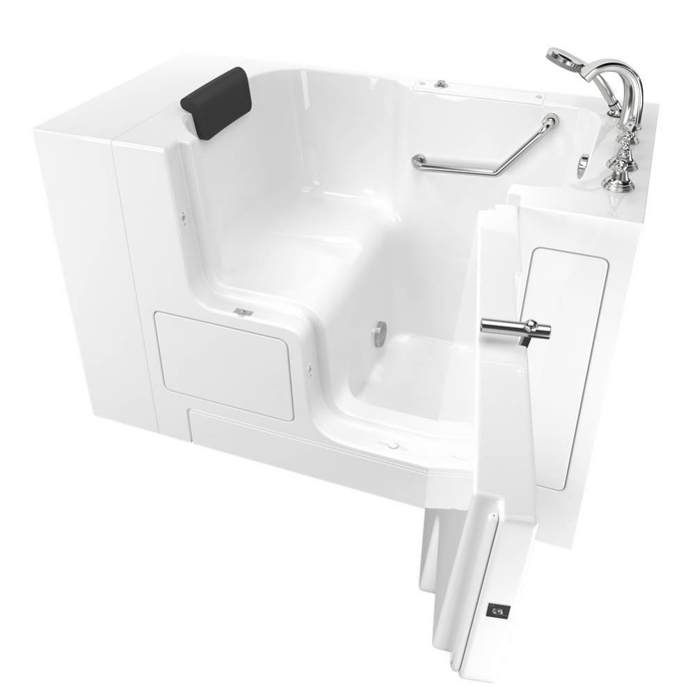 Gelcoat Premium Series 32 x 52 -Inch Walk-in Tub With Soaker System - Right-Hand Drain With Faucet
