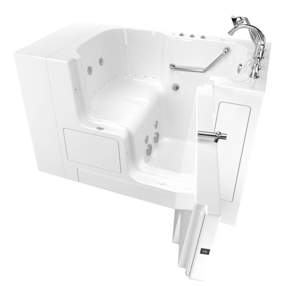 Gelcoat Premium Series 32 in. x 52 in. Outward Opening Door Walk-In Bathtub with Air Spa and Whirl