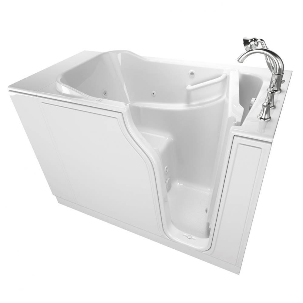 Gelcoat Value Series 30 x 52 -Inch Walk-in Tub With Whirlpool System - Right-Hand Drain With Fauce