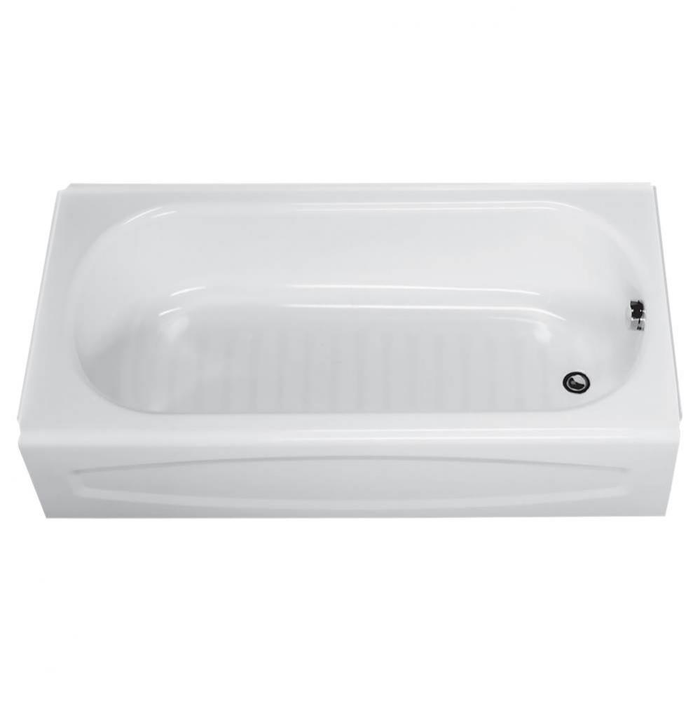 New Solar® 60 x 30-Inch Integral Apron Bathtub Above Floor Rough With Left-Hand Outlet