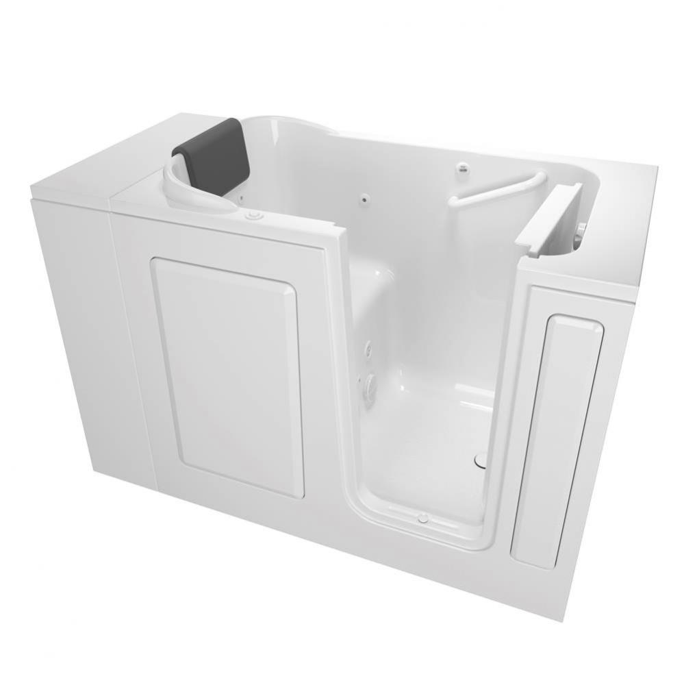 Gelcoat Premium Series 28 x 48-Inch Walk-in Tub With Whirlpool System - Right-Hand Drain