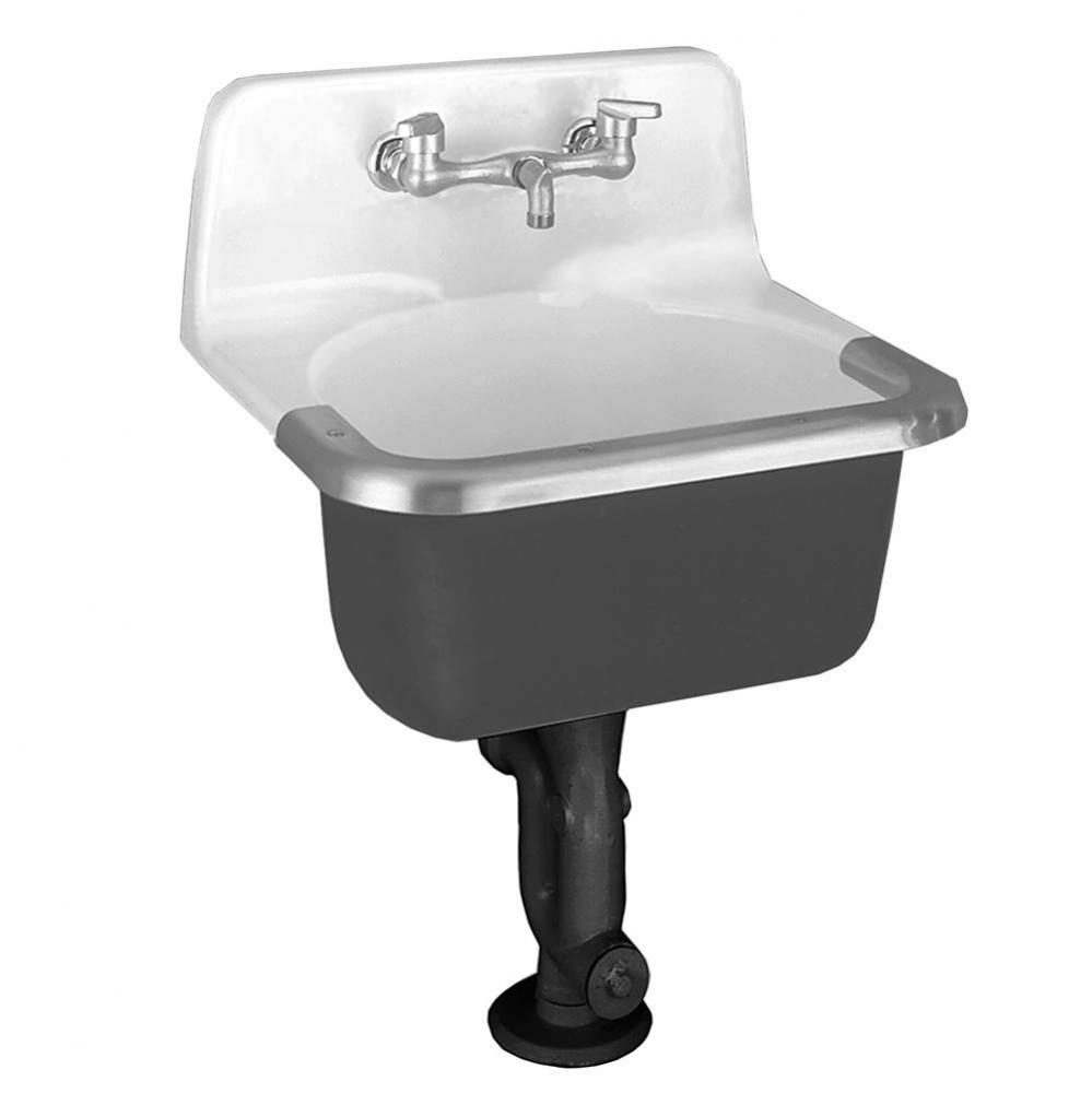 Lakewell™ Wall-Hung Cast Iron Service Sink With Plain Back and Rim Guard