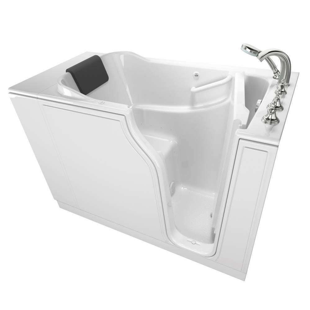 Gelcoat Premium Series 30 x 52 -Inch Walk-in Tub With Air Spa System - Right-Hand Drain With Fauce