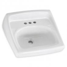 American Standard 0355056.020 - Lucerne Wall-Hung Sink With 4-Inch Centerset and Extra Left-Hand Hole