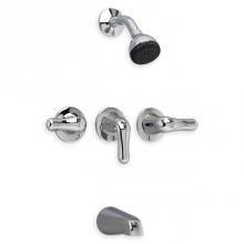 American Standard 3375502.002 - Colony® Soft 2.5 gpm/9.5 L/min 3-Handle Tub and Shower Valve and Trim Kit With Lever Handles