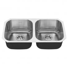 American Standard 18DB.9311800S.075 - Portsmouth® 32 x 18-Inch Stainless Steel Undermount Double-Bowl Kitchen Sink
