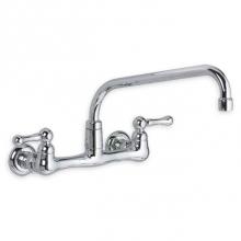 American Standard 7292152.002 - Heritage® Wall Mount Faucet With 12-Inch Tubular Brass Swivel Spout With Lever Handles